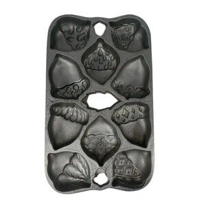 John Wright LL Bean Cast Iron Muffin Pan Vintage 1994 Made in USA Makes Ten